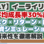 【LLY】イーライリリー 年平均成長率30%超! リスク・リターン・配当 投資シミュレーション 将来性を徹底解説!