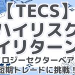 【TECS】ハイリスク・ハイリターン!テクノロジーセクターベアETFで短期トレードに挑戦!