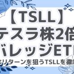 【TSLL】テスラ株2倍レバレッジETF！爆発的なリターンを狙うTSLLを徹底分析！