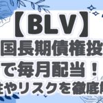 【BLV】 米国長期債権投資 で毎月配当! 将来性やリスクを徹底解説!
