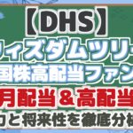 【DHS】 ウィズダムツリー 米国株高配当ファンド 毎月配当&高配当！ 魅力と将来性を徹底分析！