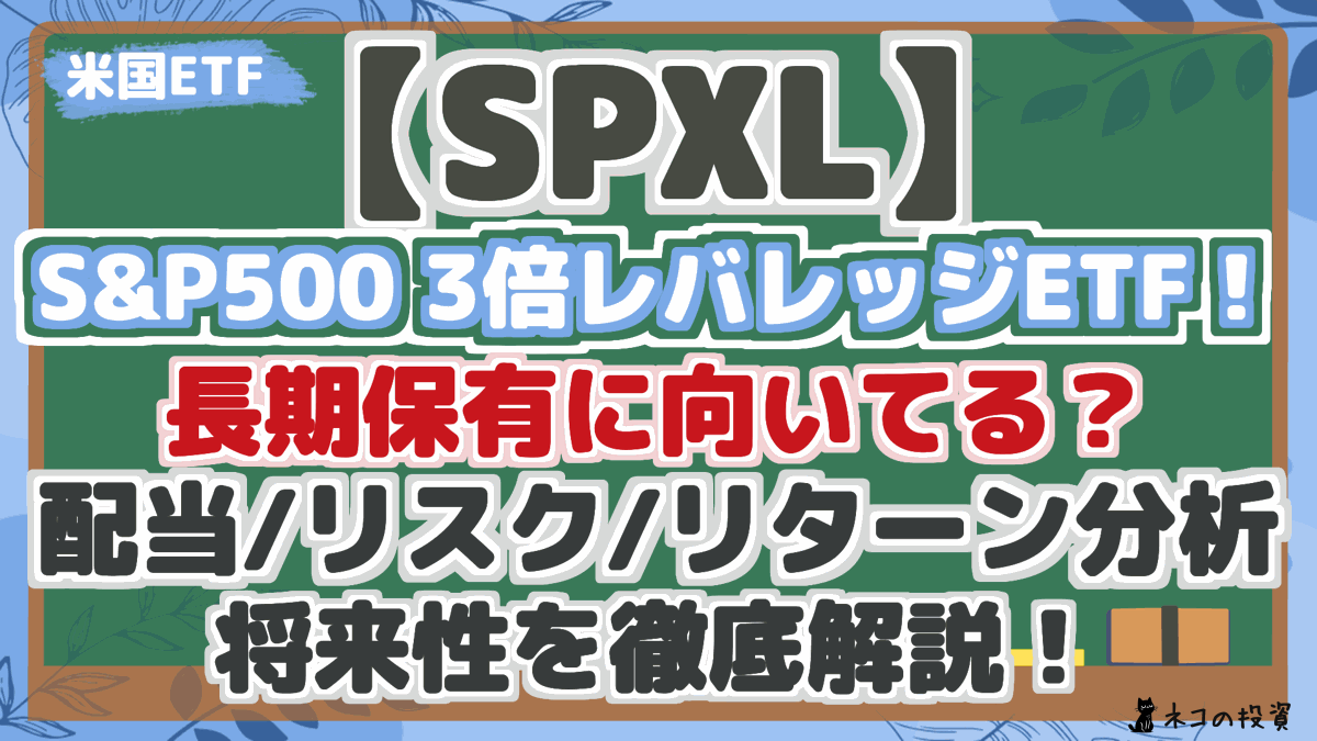 【SPXL】 S&P500 3倍レバレッジETF！ 長期保有に向いてる？ 配当/リスク/リターン分析 将来性を徹底解説！