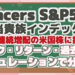 Tracers S&P500 配当貴族インデックス 25年連続増配の米国株に投資! リスク・リターン・過去投資 シミュレーションで分析!